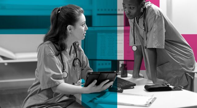 SINGLE-IMAGE_squares-two-nurses-talking-over-tablet_sept24